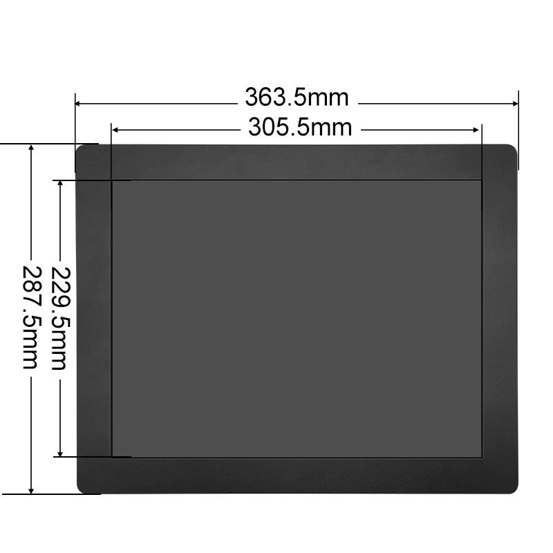 15 Inch Metal Embedded Touch Square Screen Industrial Monitor with Touch Display VESA Wall Mounted HD Monitor