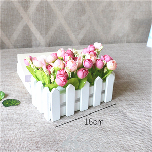 <span class=keywords><strong>Fiori</strong></span> artificiali succulenti in vaso soggiorno interno portico decorazione piante verdi ornamenti <span class=keywords><strong>recinzione</strong></span> in legno fiore di simulazione - Product Image 3