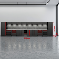 Combiné d'armoires de rangement modulaires pour garage, robustes, en acier laminé à froid, finition écologique, verrouillage à 3 points