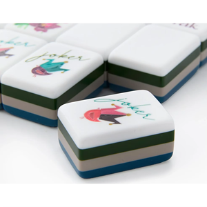 Juego de Mahjong Acrílico de Lujo Estilo Americano Moderno, Fichas Personalizadas, Soportes, Empujador, Tapete de Neopreno, Bolsa - Oh My Mahjong para 4 Jugadores, Entretenimiento - Product Image 1