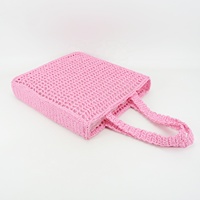 Sacs à main de plage en paille rose pour dames en gros Sacs à main pour dames étanches Style bohème printemps été saisons