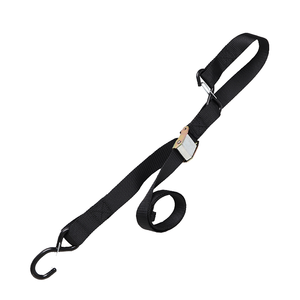 Kit de sangles d'arrimage robustes à boucle à came 1,5 po x 6 pi pour moto et VTT, en polyester et acier, avec crochets en S caoutchoutés à cliquet pour le contrôle du fret - Product Image 4