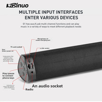 Barre de son Home Cinéma TV, Enceinte de jeu sans fil Bluetooth à son surround 3D, Enceinte de bureau triangulaire longue pour ordinateur de jeu