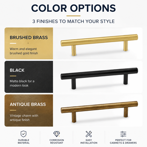 Koppalive OEM Custom High End Solid Brass Furniture Cupboard Door <strong>T</strong> <strong>Bar</strong> <strong>Handle</strong> 1200mm Long Cabinet Pulls for Wardrobe Kitchen - Product Image 2