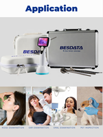 Harga pabrik otoskop video layar besar telinga pc endoskopi video otoskop untuk dokter hewan