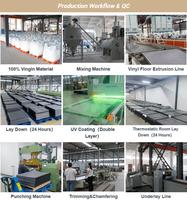 Suelo de tablones de vinilo de lujo Flexible comercial de Foshan impermeable diseño personalizado suelo LVP pegamento de Pvc trasero seco abajo LVT