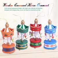 Mini carrousels créatifs en bois à vendre, artisanat décoratif pour la maison, accessoires de décoration, cadeau de vacances, décorations de fête