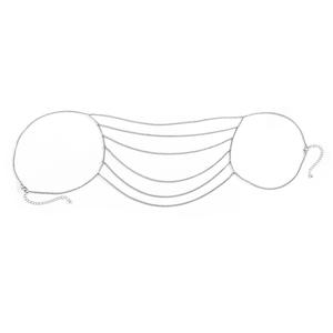 سلسلة جسم نسائية مثيرة للبيع بالجملة من الفولاذ المقاوم للصدأ قلادة ذراع قطعة واحدة سلسلة مثيرة متعددة الطبقات - Product Image 4