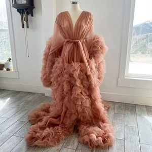 Robe <span class=keywords><strong>de</strong></span> maternité en maille fine, robe <span class=keywords><strong>de</strong></span> chambre sexy, robe longue pour séance photo, vêtements <span class=keywords><strong>de</strong></span> studio, robe <span class=keywords><strong>de</strong></span> maternité sexy haut <span class=keywords><strong>de</strong></span> gamme pour défilé - Product Image 4
