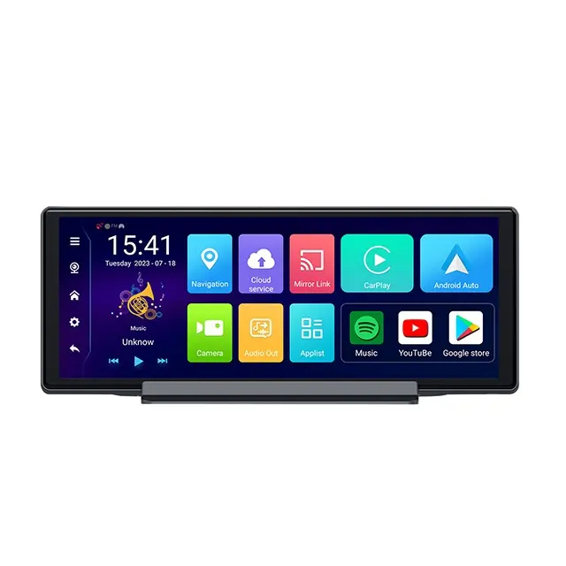 10.26" 8 Core Car MP5 Smart Screen apple Carplay Car DVD Player with Backup Camera Android13 Auto 5G WIFi GPS OTA Upgrade