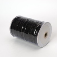 Offre Spéciale : Bandes Élastiques Plates Tissées en Polyester/Latex Rayées 5mm, Blanches ou Noires, Rouleau de 100 Yards