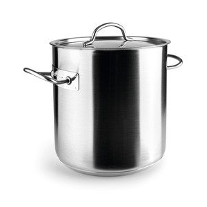 Pentola Chef Classic Straight Pot da 8 litri in acciaio inox con coperchio, grande capacità, adatta per fornelli a gas e a induzione - Product Image 1