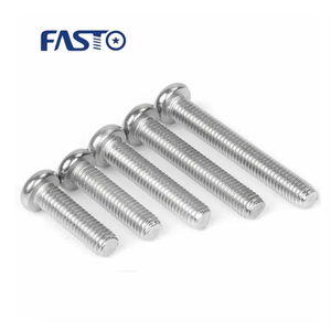 สกรูแบบหัวกลมสำหรับครอสไดรฟ์แบบเรียบสกรู M3-M20เครื่องจักร - Product Image 4