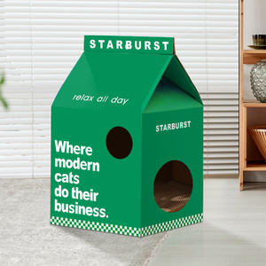 Milch kasten form Cat Scratcher Karton haus Big Cat Scratcher Cat House Karton - Product Image 3