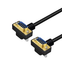 Kabel DB9 Male-Male Sudut 270 Derajat Berlapis Emas Konektor DB9 Kabel Transfer Data RS232