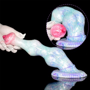 NNSX Ice Dragon Big Knot <b>Dildo</b> Colorful Large Glans Vaginal Anal G-spot Stimulate Flexible Artificial Penis Women Sexuality Toy - Product Image 3
