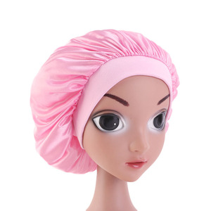 <span class=keywords><strong>Bonnet</strong></span> en satin <span class=keywords><strong>de</strong></span> couleur unie pour enfants Bonnets <span class=keywords><strong>de</strong></span> <span class=keywords><strong>nuit</strong></span> à large bande élastique Bonnets en soie pour cheveux pour tout-petits filles garçons Turban Chapeau <span class=keywords><strong>de</strong></span> <span class=keywords><strong>nuit</strong></span> - Product Image 1