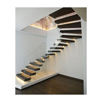 Escalier cantilever sur mesure, escalier flottant, structure en acier pour maison moderne