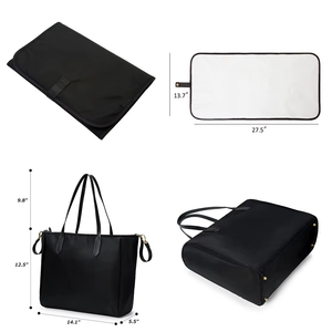 All'ingrosso su ordinazione di alta qualità di grande capacità portatile del pannolino della mamma <span class=keywords><strong>borsa</strong></span> Tote con le grandi borse per le donne - Product Image 3