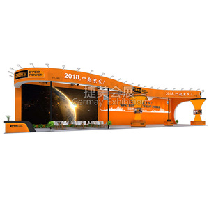 Stand de Exhibición Ever Power de 10m x 12m x 6m, Modular, de Aleación de Aluminio, Instalación Rápida, Techo Curvo, Naranja - Product Image 5