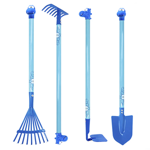 Outils <span class=keywords><strong>de</strong></span> jardinage pour enfants Outil <span class=keywords><strong>de</strong></span> jardinage à long <span class=keywords><strong>manche</strong></span> détachable comprenant <span class=keywords><strong>pelle</strong></span>, fourchette, gant, cadeau <span class=keywords><strong>de</strong></span> jardin pour enfants garçon et fille - Product Image 1