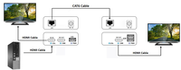 Extender HD Cascade Audio Video 120m Rx Tx Melalui Cat6 IP