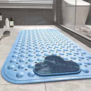 Tapis de bain antidérapant en TPE pour salle de bain, tapis de douche massant avec ventouses et douzaines de trous de drainage, tapis de baignoire 15,7x27,5 pouces - Product Image 2