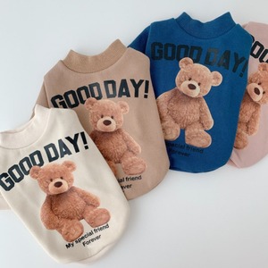 Sudadera de lana para perros estilo coreano, ropa de otoño e invierno para perros pequeños, ropa para gatos con estampado de oso de peluche - Product Image 1