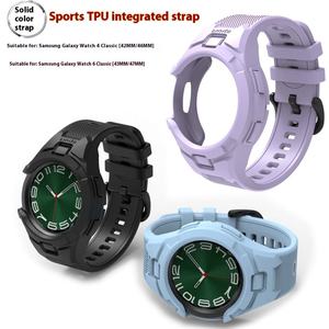 สายนาฬิกา TPU สำหรับ Samsung WATCH4/6 CLASSIC รุ่นหรู ขนาด 22 มม. สีเดียว สายเปลี่ยนสำรอง ขายส่งจากโรงงาน - Product Image 2