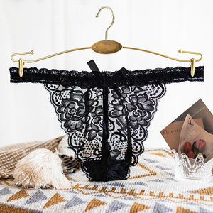 Mutandine <span class=keywords><strong>sexy</strong></span> a vita bassa con ricamo in pizzo, schiena scavata e cinturino con fibbia a cuore - Product Image 4