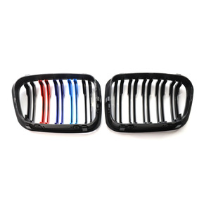 Parrilla delantera BMW E46 en negro brillante estilo M, plástico ABS para actualización o reequipamiento. - Product Image 3