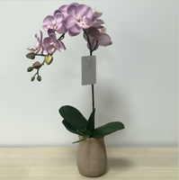 Kit de construction de mini-bonsaï en forme de fleur d'orchidée, plante artificielle en pot, briques décoratives, cadeaux pour la décoration