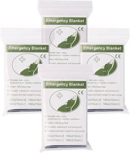 Lot de 4 couvertures thermiques réfléchissantes en Mylar de qualité supérieure pour le camping, la randonnée, la survie, les premiers secours et les marathons - Utilisation en extérieur - Product Image 2