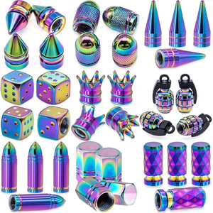 Cache-valve coloré pour pneus de <span class=keywords><strong>moto</strong></span>, capuchon de valve en alliage d'aluminium de couleur magique pour voitures et motos - Product Image 6