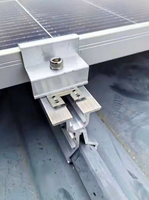 Supports de fixation pour panneaux solaires sans rail, à joint de toiture, pour modules photovoltaïques en aluminium