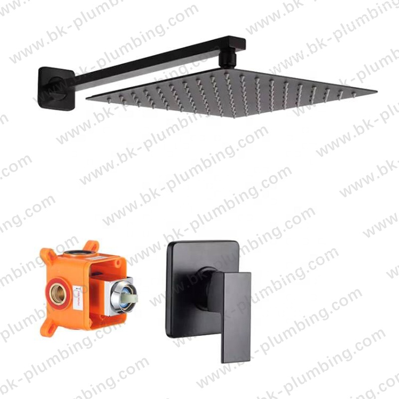 Осадки для ванной комнаты с насадкой для душа и набором ручек, настенный, однофункциональный смеситель, набор для отделки душа с грубым клапаном