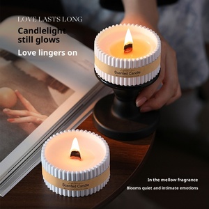 <span class=keywords><strong>Bougie</strong></span> votive en cire de soja artisanale en céramique, anti-moustiques, aromathérapie, durée de combustion de 60 heures - Cadeau de Noël, d'anniversaire, <span class=keywords><strong>pour</strong></span> la maison - Product Image 4