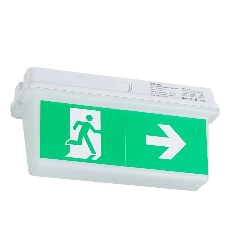 KEJIE Exit Sign Battery Powered Emergency Exit Lights Combo Exit Sign with Battery Backup