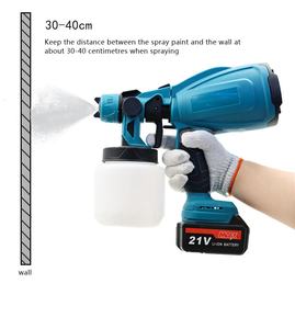 Pistola <span class=keywords><strong>de</strong></span> Pulverización Eléctrica Inalámbrica <span class=keywords><strong>de</strong></span> Litio <span class=keywords><strong>de</strong></span> 21V para <span class=keywords><strong>Pintar</strong></span> Madera, con Boquilla <span class=keywords><strong>de</strong></span> 1.3mm, Grado 1, Batería Recargable, para Bricolaje - Product Image 6