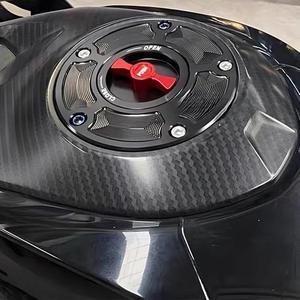 Tapa de tanque de combustible de liberación <span class=keywords><strong>r</strong></span>ápida CNC, cubierta de gasolina para <span class=keywords><strong>Honda</strong></span> CBR650R CB650R 2018-2023, <span class=keywords><strong>accesorios</strong></span> para motocicletas CNC - Product Image 2