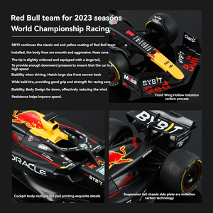 รถโมเดลไดแคสต์รุ่นใหม่ 1:18 อัลลอยด์ รถเรดบูลล์ RB19 <span class=keywords><strong>F1</strong></span> จำลอง รถโลหะ ของเล่นสะสม ของขวัญสำหรับเด็กผู้ชาย - Product Image 5