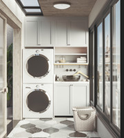 Station de lavage durable pour balcon |   Armoire sous-évier étanche sur mesure |   Armoire de lavage utilitaire moderne en aluminium