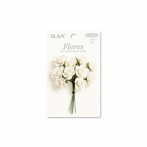 Fiori di carta ILAN Flores 20 cm 12 pezzi per artigianato e decorazioni - Product Image 1