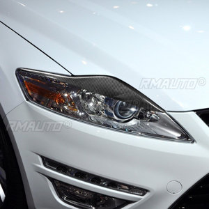2 Piezas de Cubiertas Decorativas para Faros Delanteros de Fibra de Carbono para Ford Mondeo MK4 2007 2008 2009 2010 2011 2012 2013 - Product Image 5