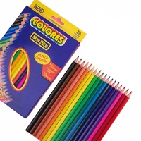 Set de Crayons de Dessin en Bois Multicolores Non Toxiques et Écologiques pour l'École - Crayons de Couleur d'Art