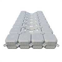 Dock flottant pour jet ski Hisea en forme de U en HDPE, avec 3 rouleaux, charnière de connexion, durée de vie de 15 ans, quai de marina, gris, 13 kg