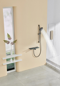 Système <span class=keywords><strong>de</strong></span> douche avec étagère <span class=keywords><strong>de</strong></span> rangement intégrée, noir mat, douchette à 2 fonctions, montage mural, kit <span class=keywords><strong>de</strong></span> douche pour <span class=keywords><strong>salle</strong></span> <span class=keywords><strong>de</strong></span> <span class=keywords><strong>bain</strong></span> - Product Image 3
