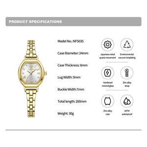 นาฬิกาควอทซ์สแตนเลสสุดหรูสำหรับผู้ชายนาฬิกาผู้ชายโลโก้ทองแบบกำหนดเอง - Product Image 2