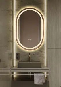 Luxus-Aussehspiegel intelligentes Design LED-Lichtfühlung Bluetooth-Erkennung beschlagfrei Badspiegel Zwei-Wege-Spiegel