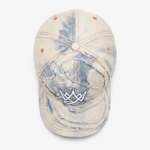 Casquette de baseball en jean 6 panneaux avec logo métallique 3D personnalisé, impression par transfert thermique, boucle métallique réglable, argent brillant, pour l'extérieur - Product Image 6